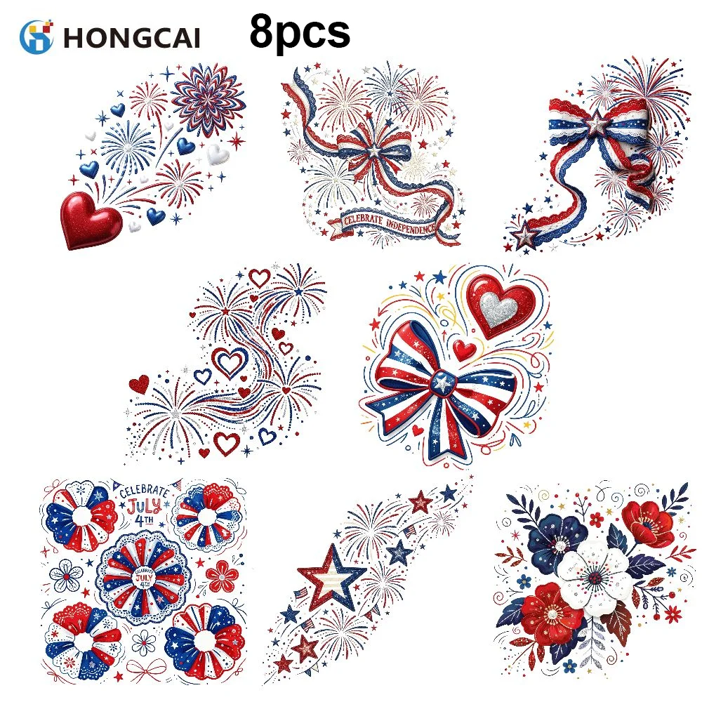 8PCS Patriotic July 4th DTF Transfers, Independence Day Slogans & Stars for Hoodies Jackets, Ready to Press DIY
8PCS Patriotic July 4th DTF Transfers, Independence Day Slogans & Stars for Hoodies Jackets, Ready to Press DIY