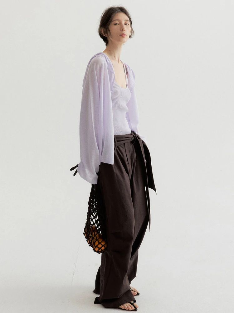 Светло-фиолетовый вязаный свитер с капюшоном, тонкий, полупрозрачный, женский, льняной, дышащий, солнцезащитный, C537, для повседневной носки
Светло-фиолетовый вязаный свитер с капюшоном, тонкий, полупрозрачный, женский, льняной, дышащий, солнцезащитный, C537, для повседневной носки