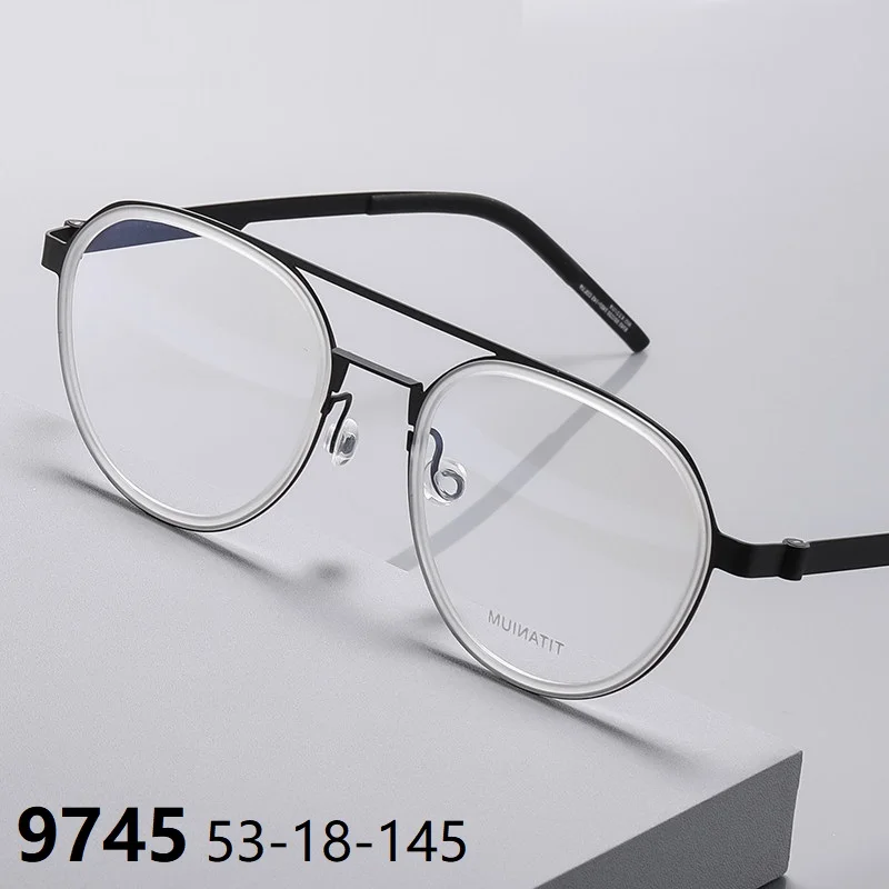 Thin Titanium Glasses Frame Pilot Double Beam Screwless Women Men Eyeglasses Ultralight Handmade 9745 Large Rim Denmark Brand
Thin Titanium Glasses Frame Pilot Double Beam Screwless Women Men Eyeglasses Ultralight Handmade 9745 Large Rim Denmark Brand