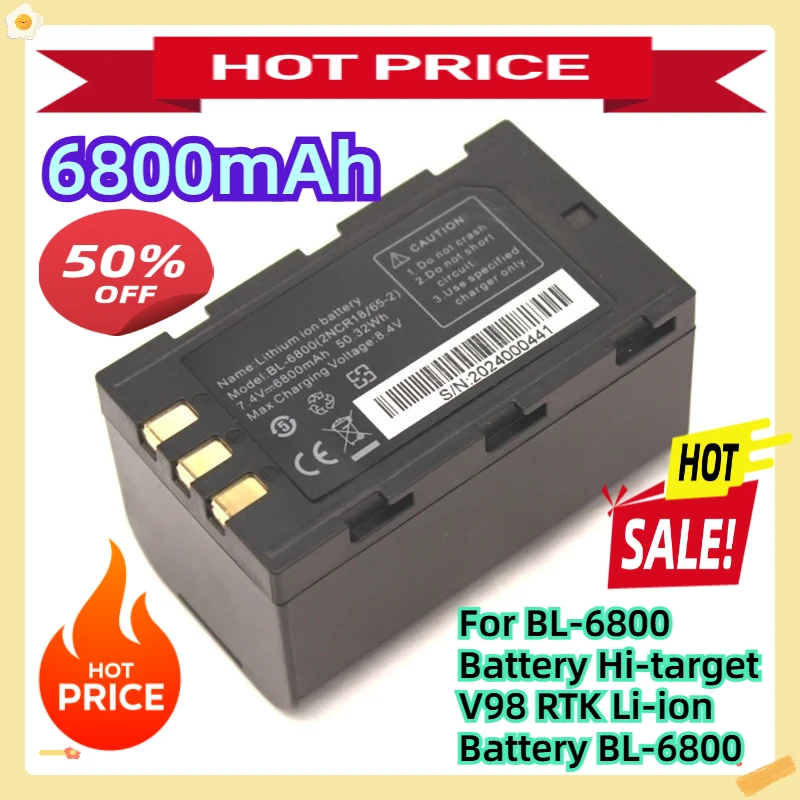 For BL-6800 Battery 7.4V 6800mAh Hi-target V98 RTK Li-ion Battery BL-6800
For BL-6800 Battery 7.4V 6800mAh Hi-target V98 RTK Li-ion Battery BL-6800
