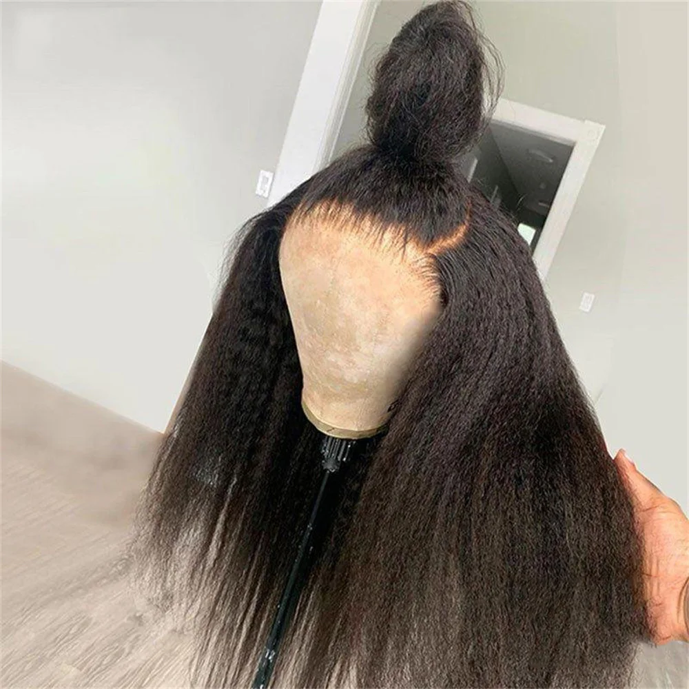 Soft Black Glueless 180Density 26Inch Long Kinky Straight Deep Lace Front Wig For Women With Baby Hair Preplucked Daily
Soft Black Glueless 180Density 26Inch Long Kinky Straight Deep Lace Front Wig For Women With Baby Hair Preplucked Daily