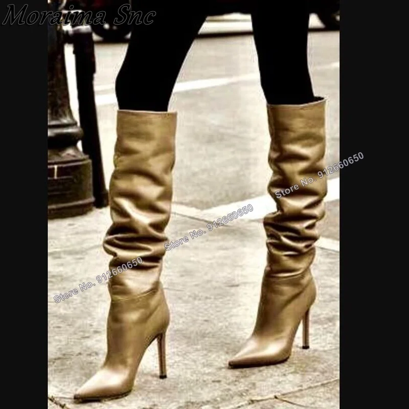 Moraima Snc Solid Pointed Toe Matte Leather Boots for Women Knee High Boots Stilettos High Heels Fashion Runway Shoes on Heels
Moraima Snc Solid Pointed Toe Matte Leather Boots for Women Knee High Boots Stilettos High Heels Fashion Runway Shoes on Heels
