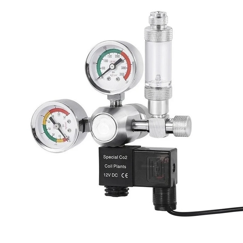 Aquarium CO2 Pressure Regulator Fish Tank Reducing Valve Double Gauge Bubble Recorder Magnetic Solenoid Valve Kit
Aquarium CO2 Pressure Regulator Fish Tank Reducing Valve Double Gauge Bubble Recorder Magnetic Solenoid Valve Kit