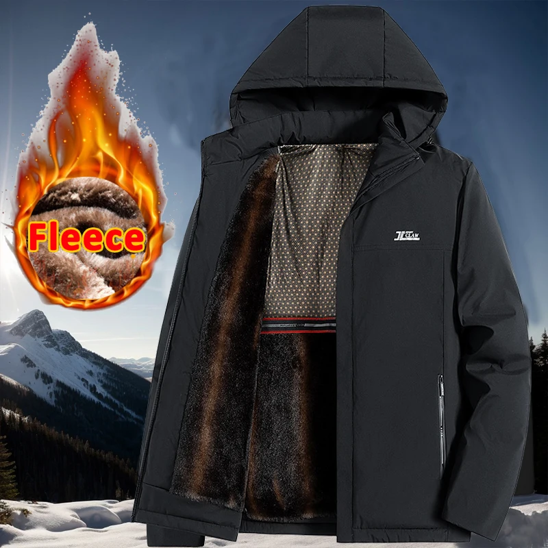 Fleece Lining Parka Hooded Men's Winter Jacket Windbreak Thicken Thermal Winter Jackets for Men's Winter Coats Outerwear Skiing
Fleece Lining Parka Hooded Men's Winter Jacket Windbreak Thicken Thermal Winter Jackets for Men's Winter Coats Outerwear Skiing