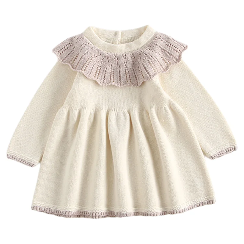 LILIGIRL Autumn Baby Girl's Knitted Clothing Princess Dress Children's Sweet Lotus Leaf Collar Sweater Dress Kid's Outfit 0-5Y
LILIGIRL Autumn Baby Girl's Knitted Clothing Princess Dress Children's Sweet Lotus Leaf Collar Sweater Dress Kid's Outfit 0-5Y