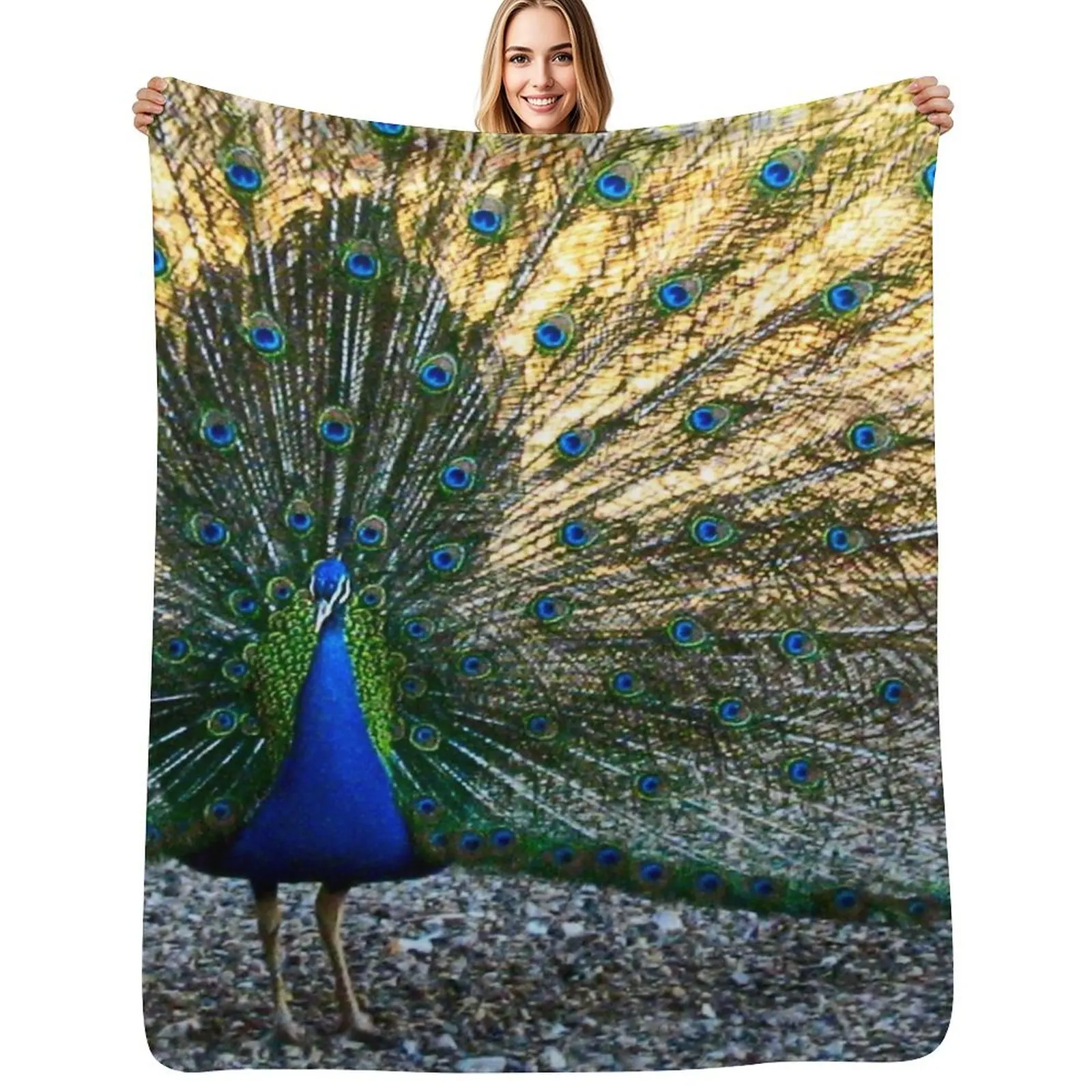 Peacock Throw Blanket Warm Napping Blanket for Office Couch Bed
Peacock Throw Blanket Warm Napping Blanket for Office Couch Bed