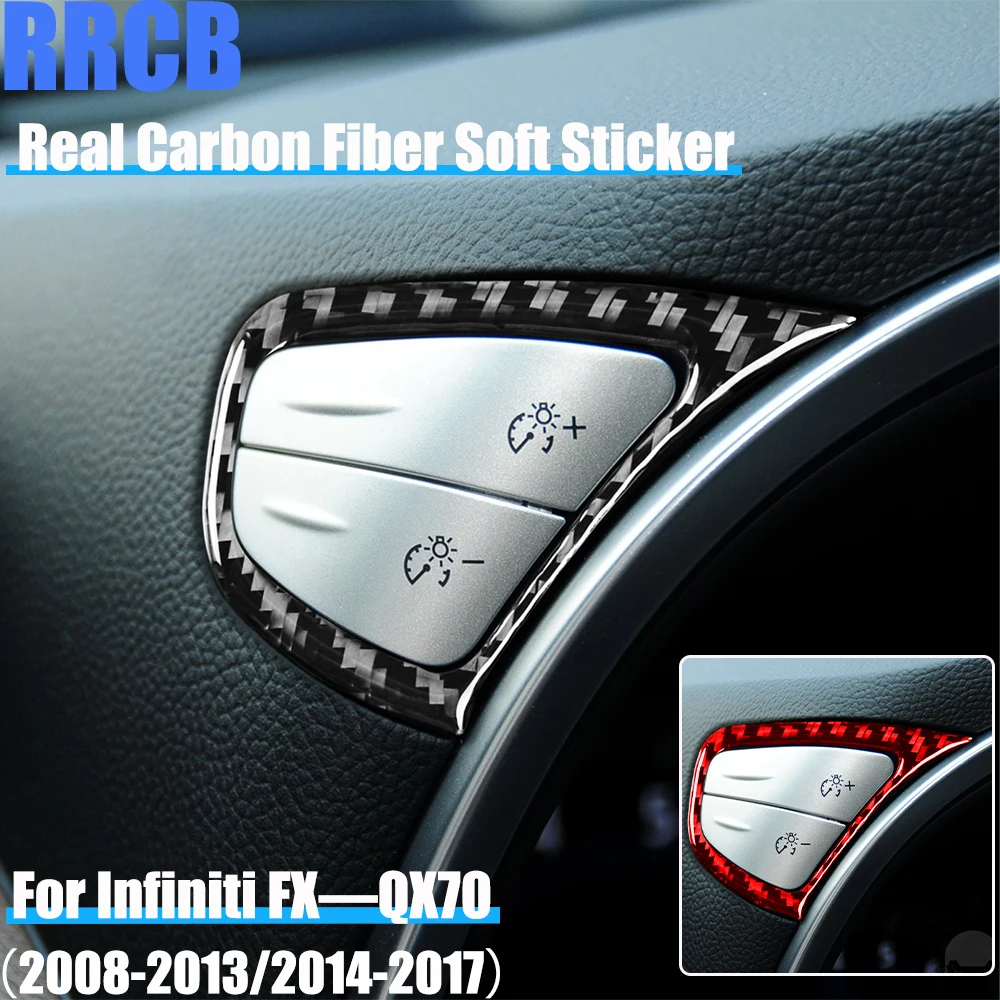 Real Carbon Fiber Car Accessories Dashboard Buttons Cover Soft Sticker For Infiniti FX35 FX37 FX50 2008-2013 QX70 2014-2017 
Real Carbon Fiber Car Accessories Dashboard Buttons Cover Soft Sticker For Infiniti FX35 FX37 FX50 2008-2013 QX70 2014-2017