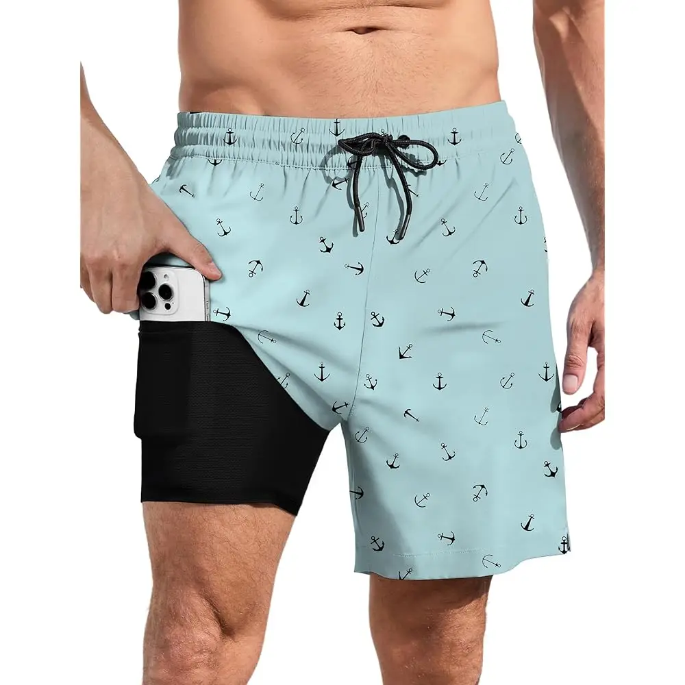 Men Swim Trunks with Compresssion Liner 7 Inch Inseam Board Shorts Bathing Suit with Zipper Pockets
Men Swim Trunks with Compresssion Liner 7 Inch Inseam Board Shorts Bathing Suit with Zipper Pockets