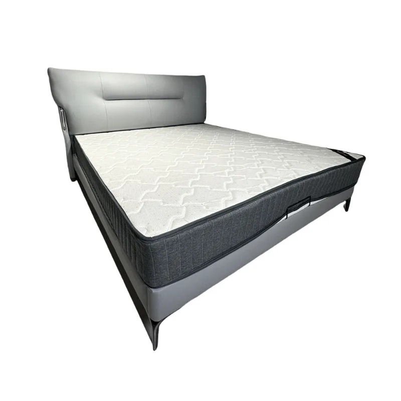 High-end ecological leather bed full solid wood frame modern simple household small apartment flush edge master bedroom double b
High-end ecological leather bed full solid wood frame modern simple household small apartment flush edge master bedroom double b