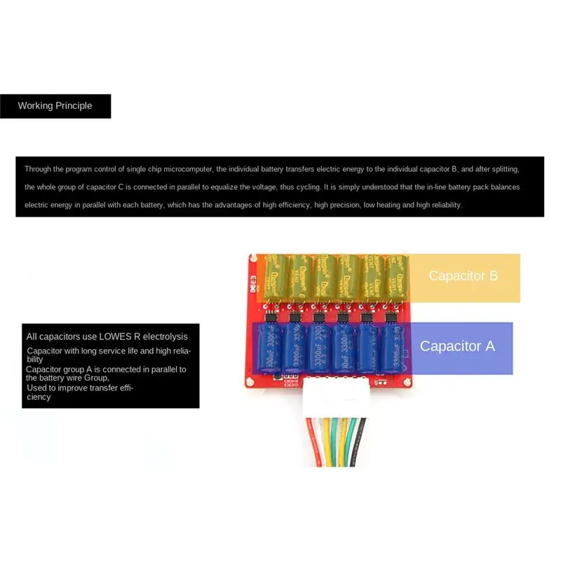 3A Whole Group Balancer Active Lithium Li-Ion Lifepo4 Battery Equalizer Energy Transfer Capacitor BMS Board-6S
3A Whole Group Balancer Active Lithium Li-Ion Lifepo4 Battery Equalizer Energy Transfer Capacitor BMS Board-6S