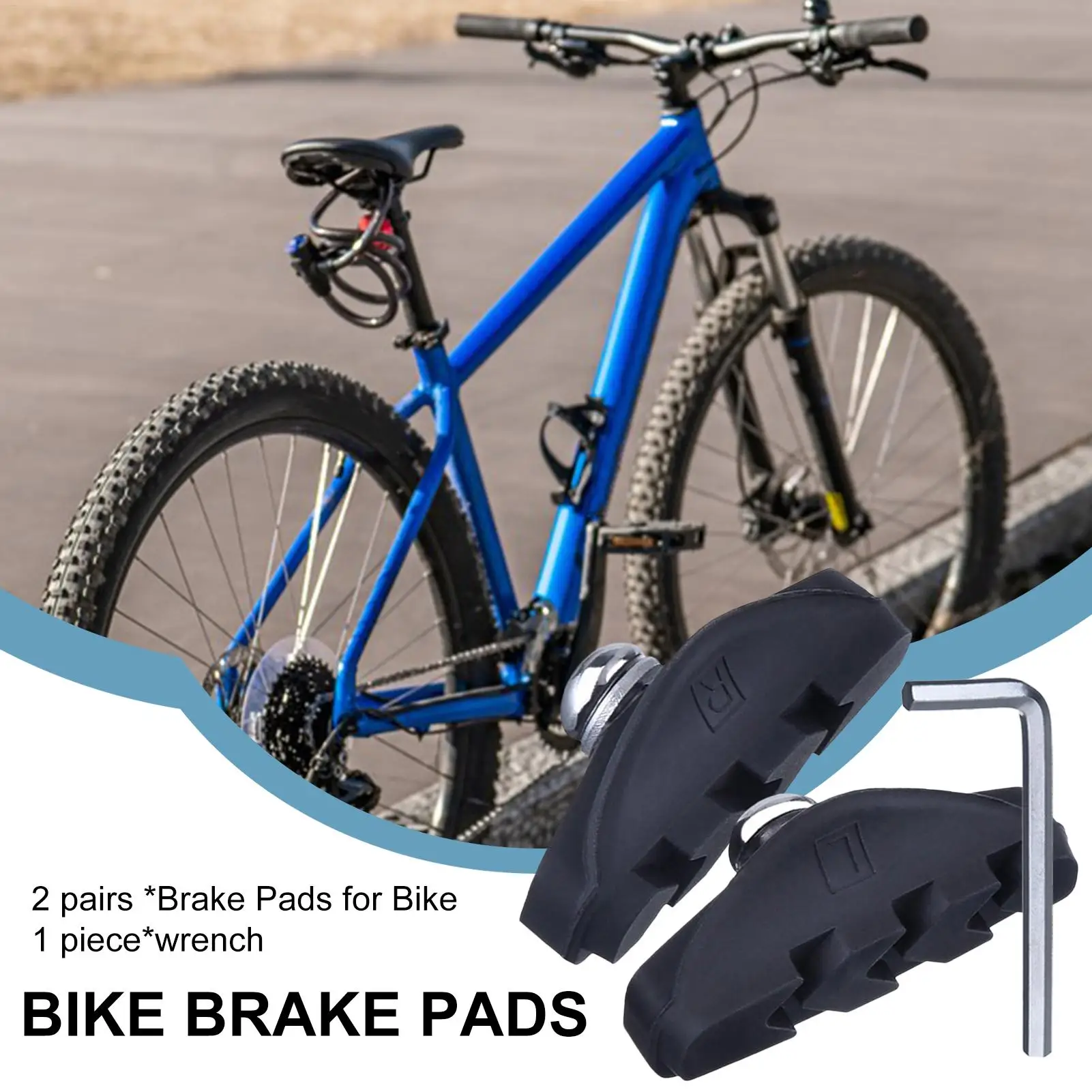 Brake Pads Bike Bicycle Brake Pads Replacement V Braking Blocks Components With Wrench For Kids Adults Men Exercise Commuting
Brake Pads Bike Bicycle Brake Pads Replacement V Braking Blocks Components With Wrench For Kids Adults Men Exercise Commuting