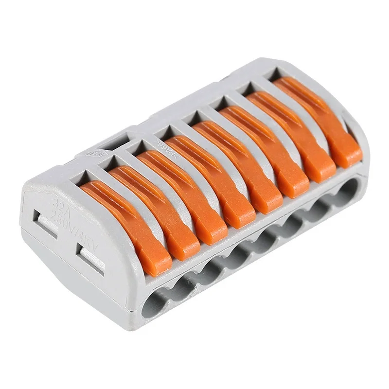 10PCS Tie Rod nut Wire Connector 8-Port Lever Wire Connectors Quick Wire Splice Connectors Push-in Compact Cable Terminal
10PCS Tie Rod nut Wire Connector 8-Port Lever Wire Connectors Quick Wire Splice Connectors Push-in Compact Cable Terminal