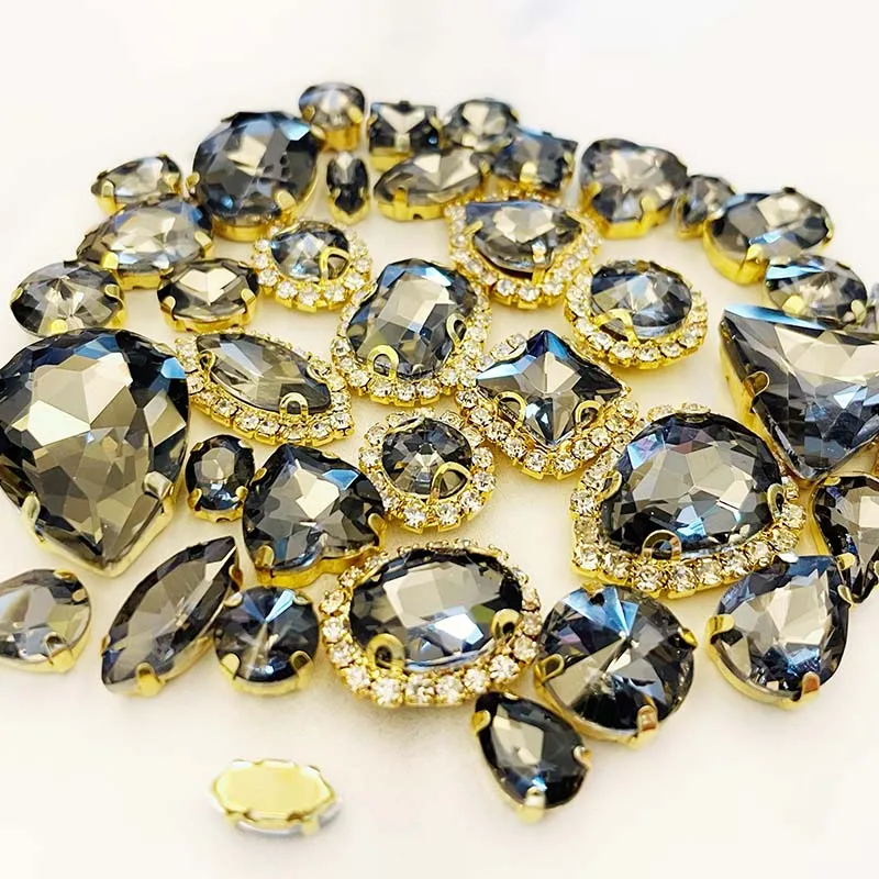 Mixed Size 58Pcs Grey Glass Rhinestones, Golden Crystal Buckle, Sewing Accessories, Use for Needlework, DIY Clothing Decoration
Mixed Size 58Pcs Grey Glass Rhinestones, Golden Crystal Buckle, Sewing Accessories, Use for Needlework, DIY Clothing Decoration