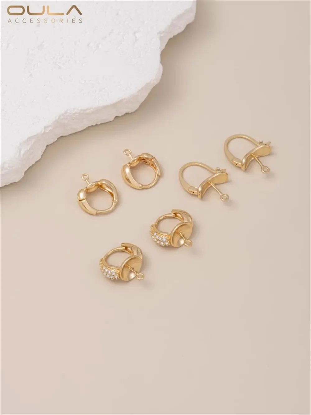 Handmade Diy Earring Color Accessories 14K Gold Inlay Half Hole Pearl Support Zircon Ear Buckle Ear Hook Earring Material
Handmade Diy Earring Color Accessories 14K Gold Inlay Half Hole Pearl Support Zircon Ear Buckle Ear Hook Earring Material