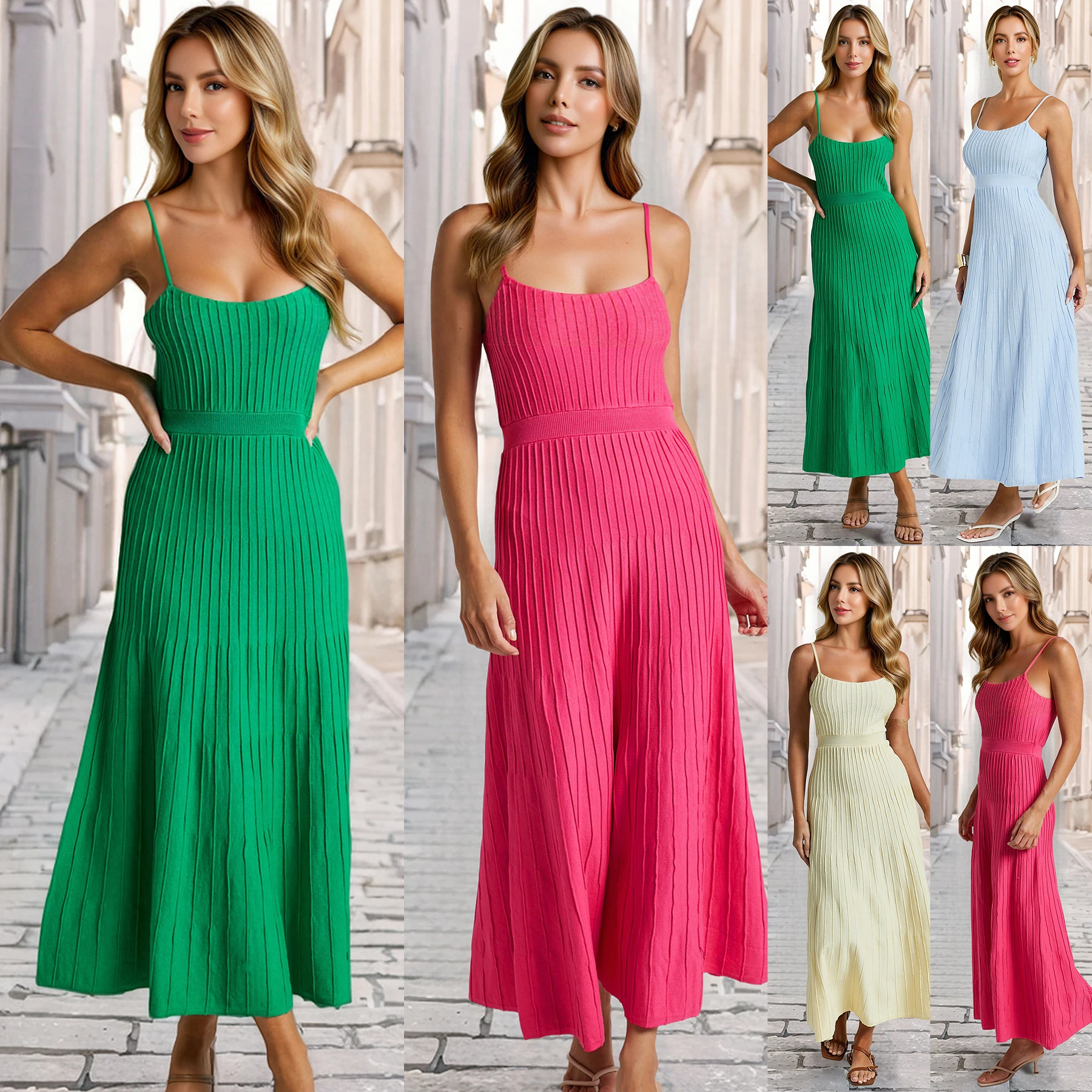Women's 2025 Summer Sleeveless Bodycon Dress Textured A Line Pleated Swing Flowy Skirt Sexy Cocktail Party Midi Long Dresses
Women's 2025 Summer Sleeveless Bodycon Dress Textured A Line Pleated Swing Flowy Skirt Sexy Cocktail Party Midi Long Dresses
