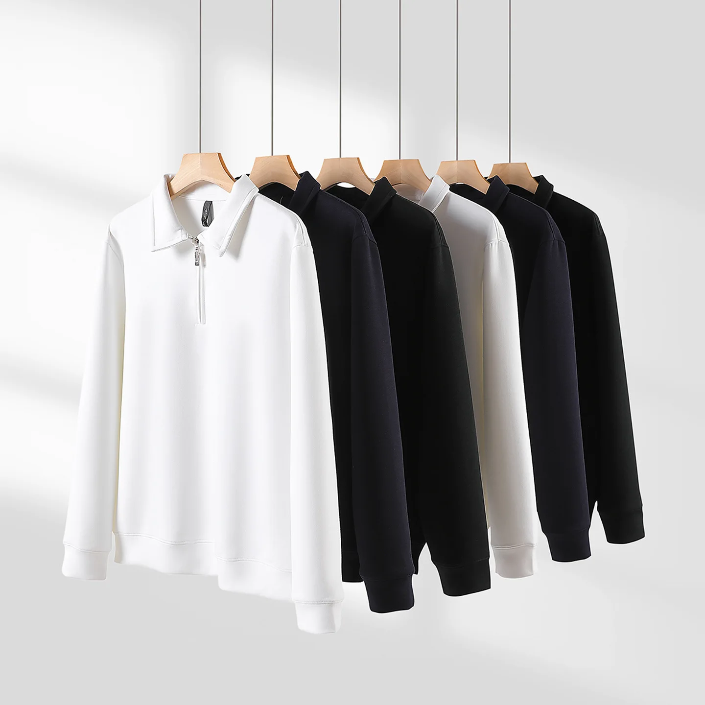 Autumn Men's Long Sleeve Sweater Casual Lapel Solid Color Half Zipper Men's Sweater
Autumn Men's Long Sleeve Sweater Casual Lapel Solid Color Half Zipper Men's Sweater