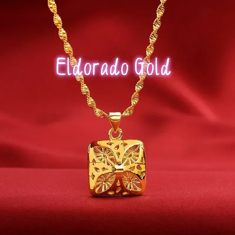 Eldorado Gold 2025 Premium AU999 Gold Necklace 24K Real Gold Pendant Women's Jewelry Clavicle Chain Square Hollow Gift for Girl
Eldorado Gold 2025 Premium AU999 Gold Necklace 24K Real Gold Pendant Women's Jewelry Clavicle Chain Square Hollow Gift for Girl