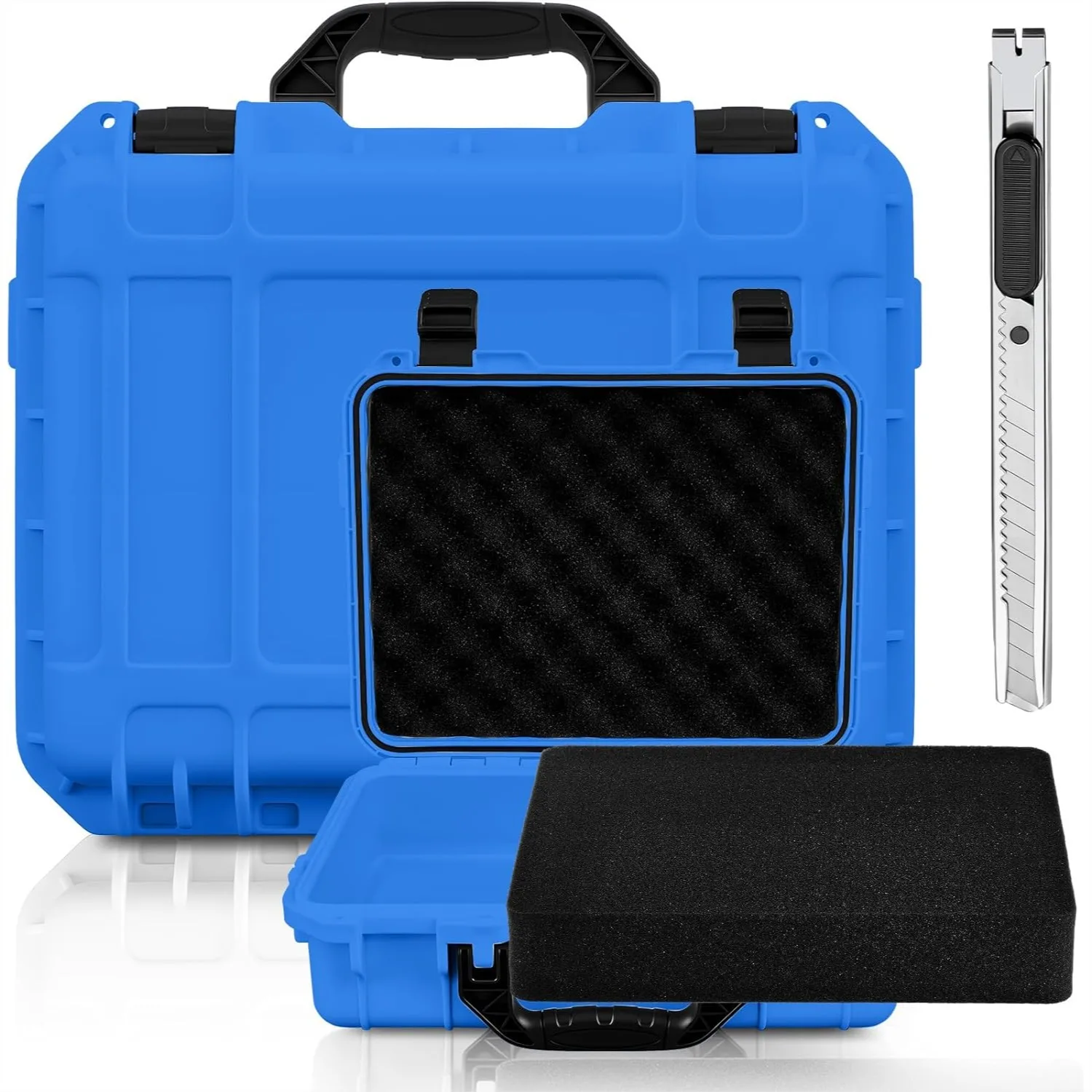 Waterproof Hard Case with DIY Customizable Foam Insert for Camera Drones Equipment Tools, Blue 14.3x11.4x4.5 Inch
Waterproof Hard Case with DIY Customizable Foam Insert for Camera Drones Equipment Tools, Blue 14.3x11.4x4.5 Inch