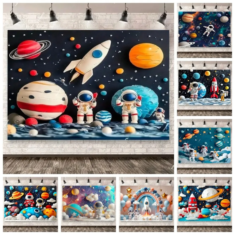 Фон для фотосъемки на день рождения в космической тематике: космонавт, ракета, декор для детского дня рождения, фон для фотостудии
Фон для фотосъемки на день рождения в космической тематике: космонавт, ракета, декор для детского дня рождения, фон для фотостудии