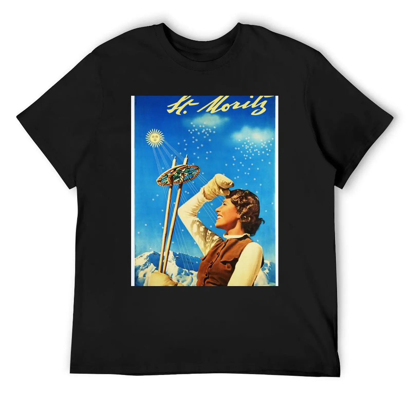 ST. MORITZ Switzerland Winter Sports Ski Resort 1937 by Walter Herdeg Vintage Travel Poster T-Shirt
ST. MORITZ Switzerland Winter Sports Ski Resort 1937 by Walter Herdeg Vintage Travel Poster T-Shirt