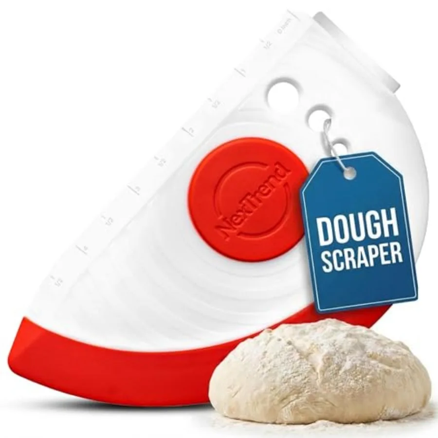 5-in-1 Dough Scraper and Flexible Bowl Scraper by, Bread Scraper with Stainless Steel Edge, Ruler and Herb Stripper BPA Free, D
5-in-1 Dough Scraper and Flexible Bowl Scraper by, Bread Scraper with Stainless Steel Edge, Ruler and Herb Stripper BPA Free, D