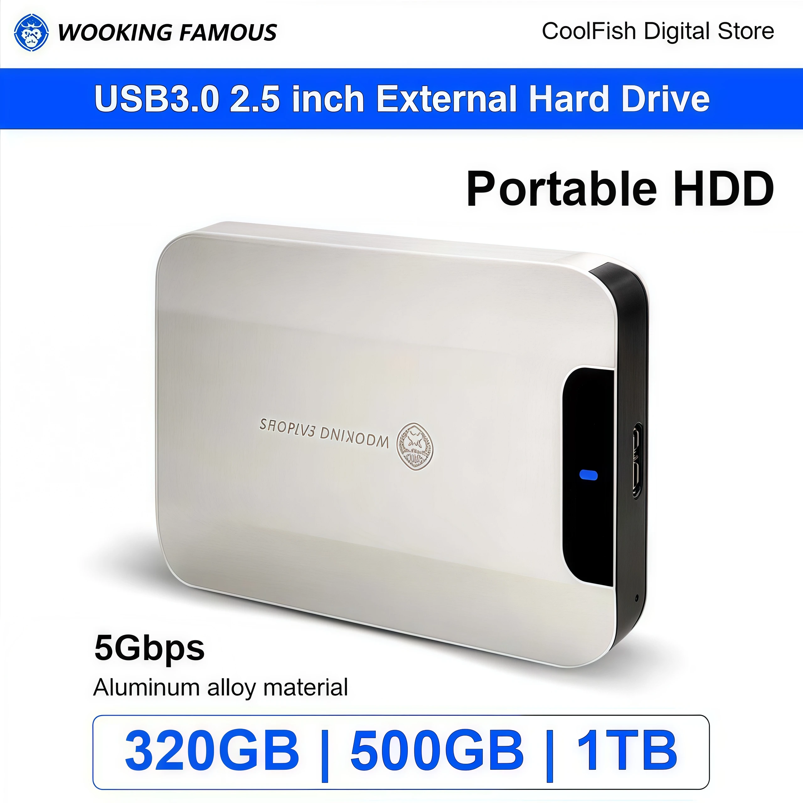 Portable HDD Metal material 5Gbps External Hard Drive 320GB 500GB 1TB LED USB3.0 disco duro exter Compatible for PC/MAC/PS4/PS5
Portable HDD Metal material 5Gbps External Hard Drive 320GB 500GB 1TB LED USB3.0 disco duro exter Compatible for PC/MAC/PS4/PS5