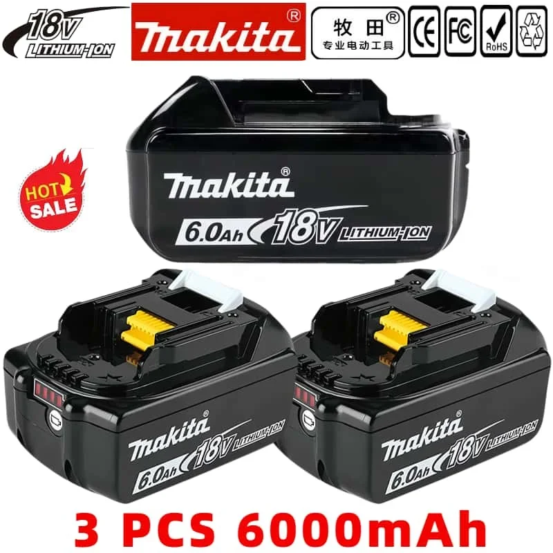 Original 6000mAh Makita 18V Rechargeable electric wrench hammer drill hammer drive electric drill Power Tool accessories Battery
Original 6000mAh Makita 18V Rechargeable electric wrench hammer drill hammer drive electric drill Power Tool accessories Battery