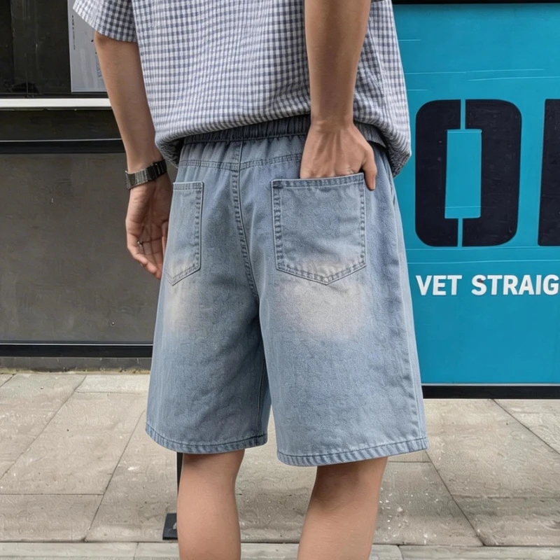 Summer Washed Cotton Denim Shorts Men Trendy Vintage Cleanfit Jeans Loose Fit Five-Point Jean Pants Man Thin Straight Leg Jeans
Summer Washed Cotton Denim Shorts Men Trendy Vintage Cleanfit Jeans Loose Fit Five-Point Jean Pants Man Thin Straight Leg Jeans