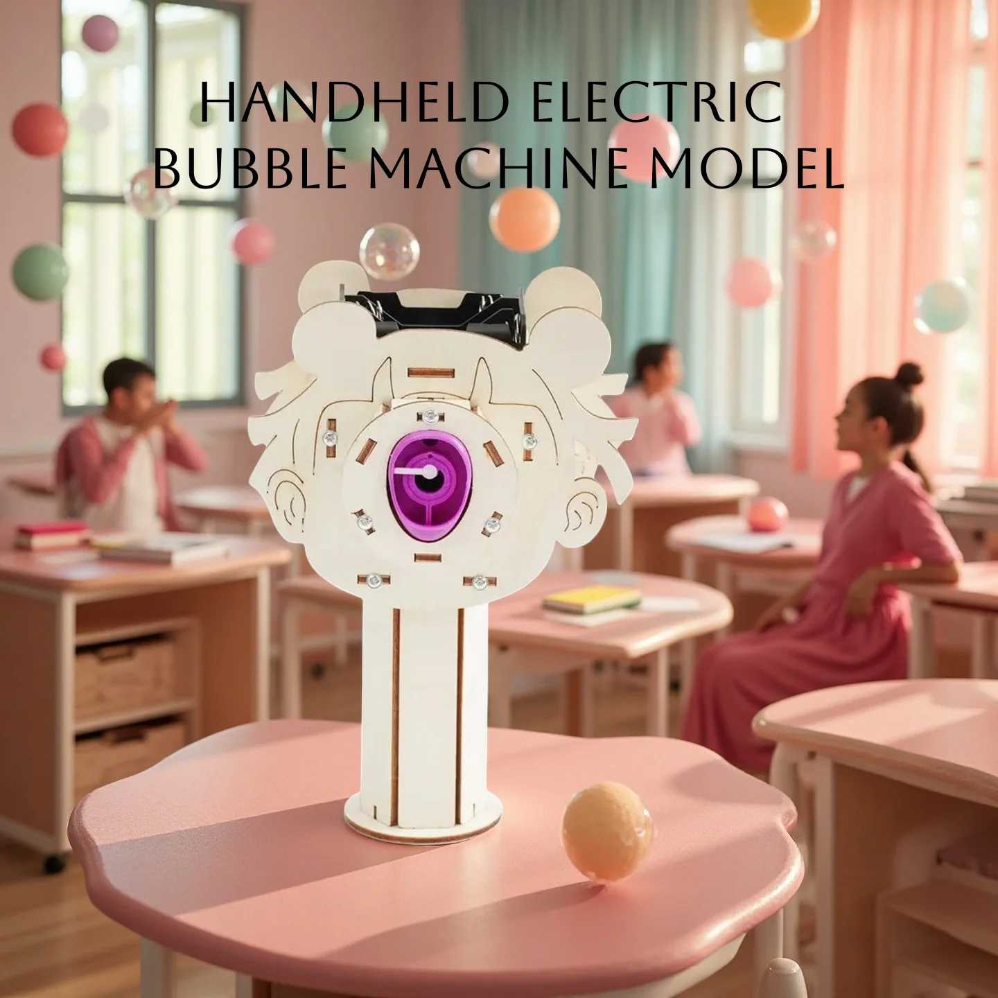 DIY Wooden Handheld Electric Bubble Machine Model Physics Science Self-assembly Craft Educational Toy for Boys Girls School
DIY Wooden Handheld Electric Bubble Machine Model Physics Science Self-assembly Craft Educational Toy for Boys Girls School