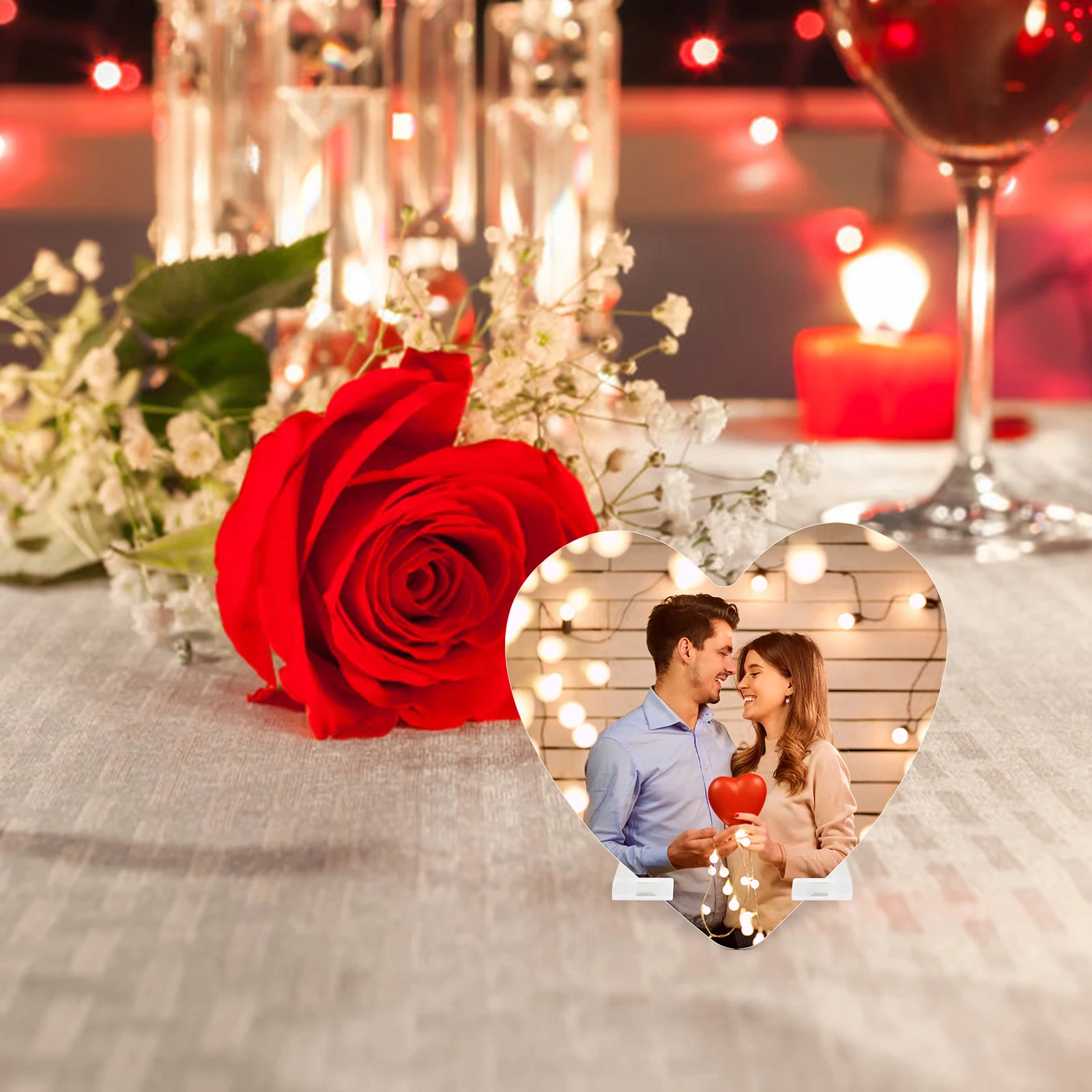 Heart Shaped Acrylic Photo Frame Sublimation Blank Decorative Plaque Table Display Modern Design For Home Office
Heart Shaped Acrylic Photo Frame Sublimation Blank Decorative Plaque Table Display Modern Design For Home Office