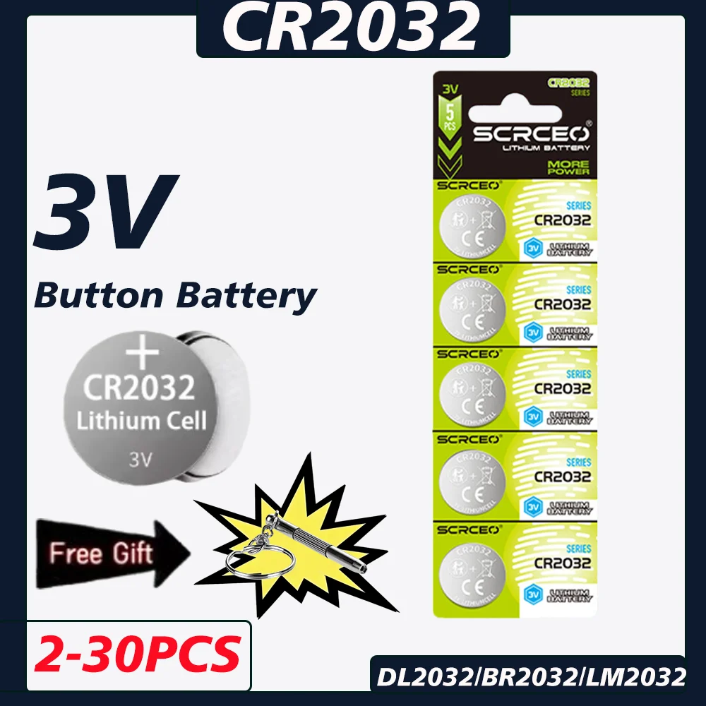 2-30PCS CR2032 CR 2032 Button Battery 3V 210mAh Lithium Battery For Watch Toy Calculator Car Remote Control Coin Cell
2-30PCS CR2032 CR 2032 Button Battery 3V 210mAh Lithium Battery For Watch Toy Calculator Car Remote Control Coin Cell