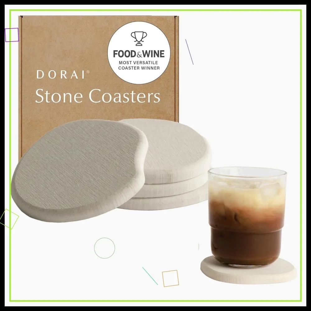 Современный набор подставок из песчаника - 4 впитывающие подставки из диатомита для мгновенного высыхания, элегантный дизайн
Современный набор подставок из песчаника - 4 впитывающие подставки из диатомита для мгновенного высыхания, элегантный дизайн