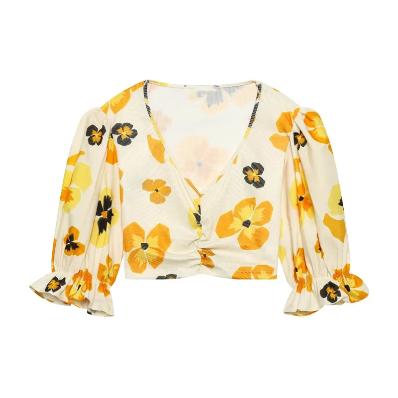 Summer Women's Printed Short Sleeved Shirts Tops 2026 New Fashion V-neck Short Sleeved Blouses Top Elegant Women's Shirt
Summer Women's Printed Short Sleeved Shirts Tops 2026 New Fashion V-neck Short Sleeved Blouses Top Elegant Women's Shirt