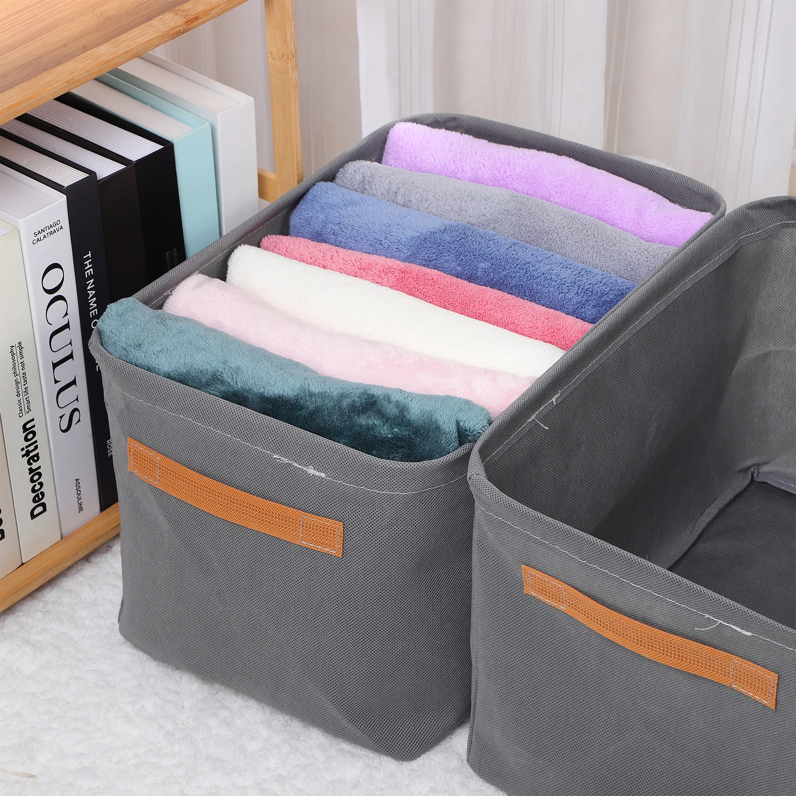 3Pcs 42x28x25CM Storage Bins Closet Organizers Large Capacity Wardrobe Organizer For Sweater Organizer For Closet Home Dormitory
3Pcs 42x28x25CM Storage Bins Closet Organizers Large Capacity Wardrobe Organizer For Sweater Organizer For Closet Home Dormitory