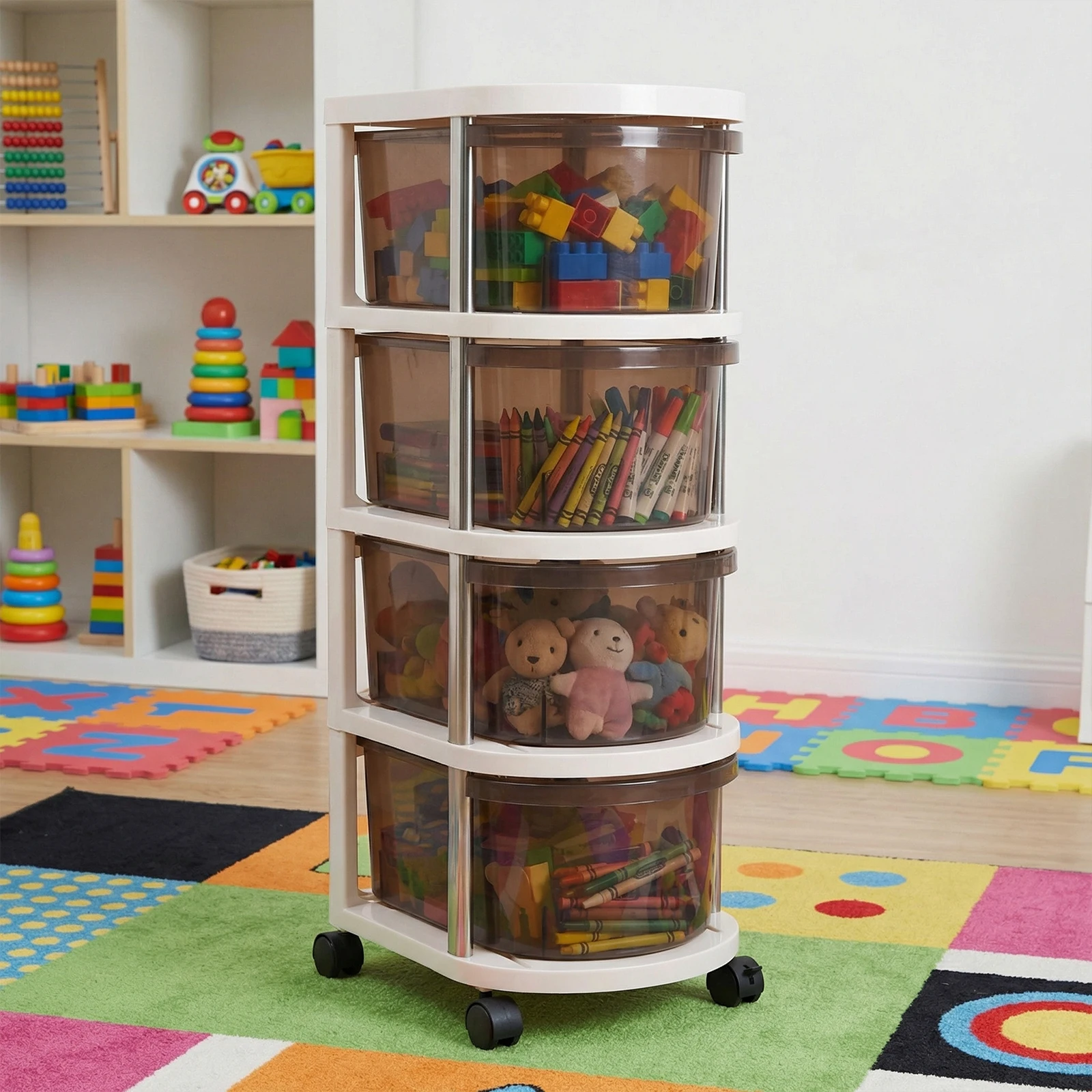 Тележка-органайзер для закусок с 3/4/5 выдвижными ящиками на колесиках, шкаф для хранения закусок для кухни, ванной, прачечной, для узких пространств
Тележка-органайзер для закусок с 3/4/5 выдвижными ящиками на колесиках, шкаф для хранения закусок для кухни, ванной, прачечной, для узких пространств