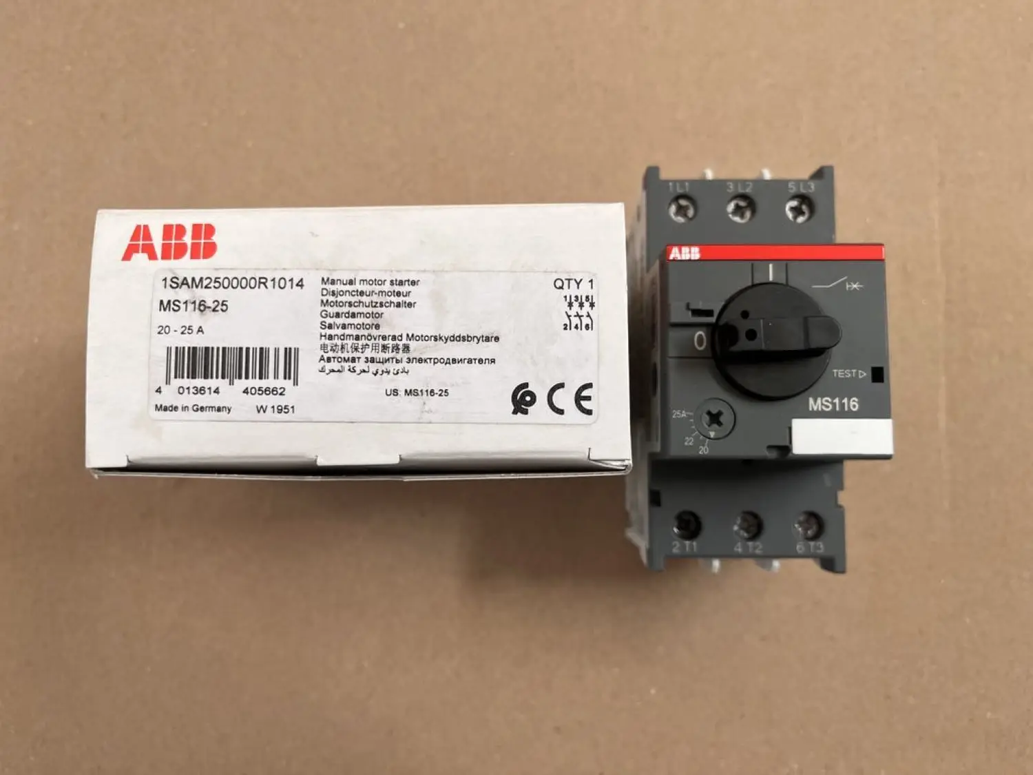 Новый и оригинальный защитный автоматический выключатель MS116-25 10140957 1SAM250000R1014
Новый и оригинальный защитный автоматический выключатель MS116-25 10140957 1SAM250000R1014