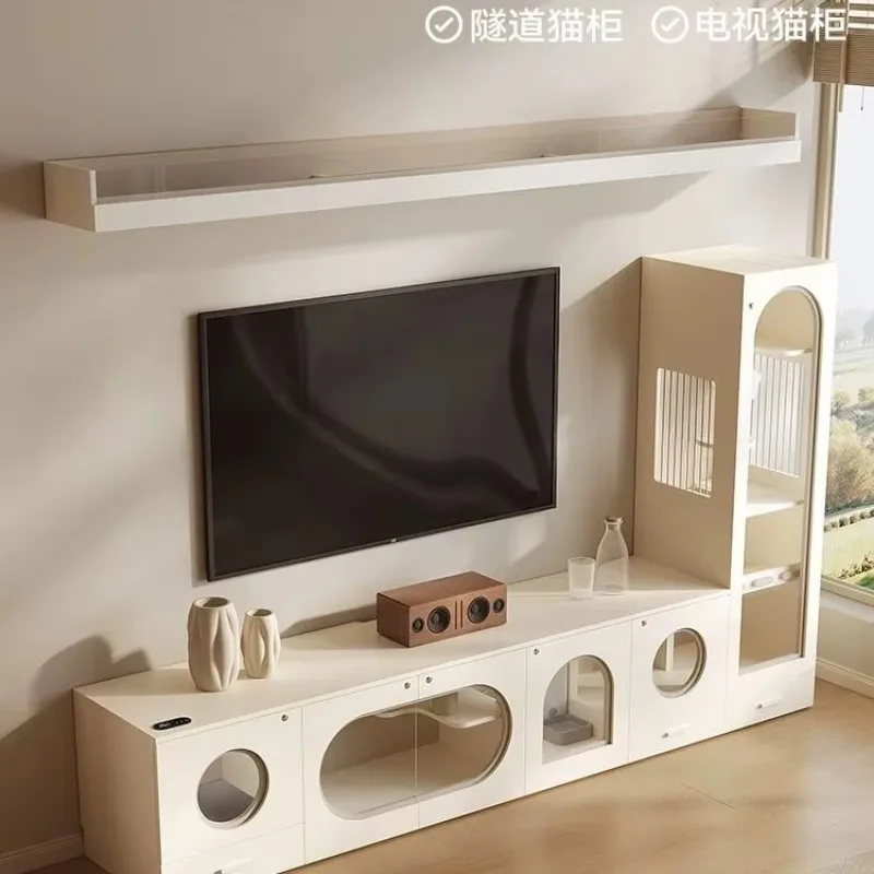 Horizontal cabinet Customized TV cabinet Cat villa household indoor cage does not occupy the cat house litter box nest integrate
Horizontal cabinet Customized TV cabinet Cat villa household indoor cage does not occupy the cat house litter box nest integrate