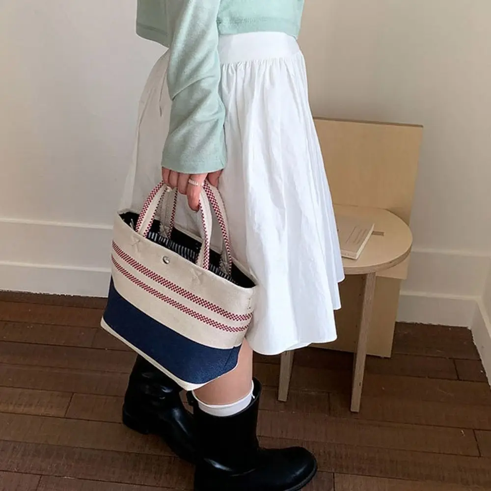 Practical Blue White Striped Stripe Canvas Bag Large Capacity Cute Tote Bag Fashion Small Cloth Bag Crossbody Bag Women
Practical Blue White Striped Stripe Canvas Bag Large Capacity Cute Tote Bag Fashion Small Cloth Bag Crossbody Bag Women