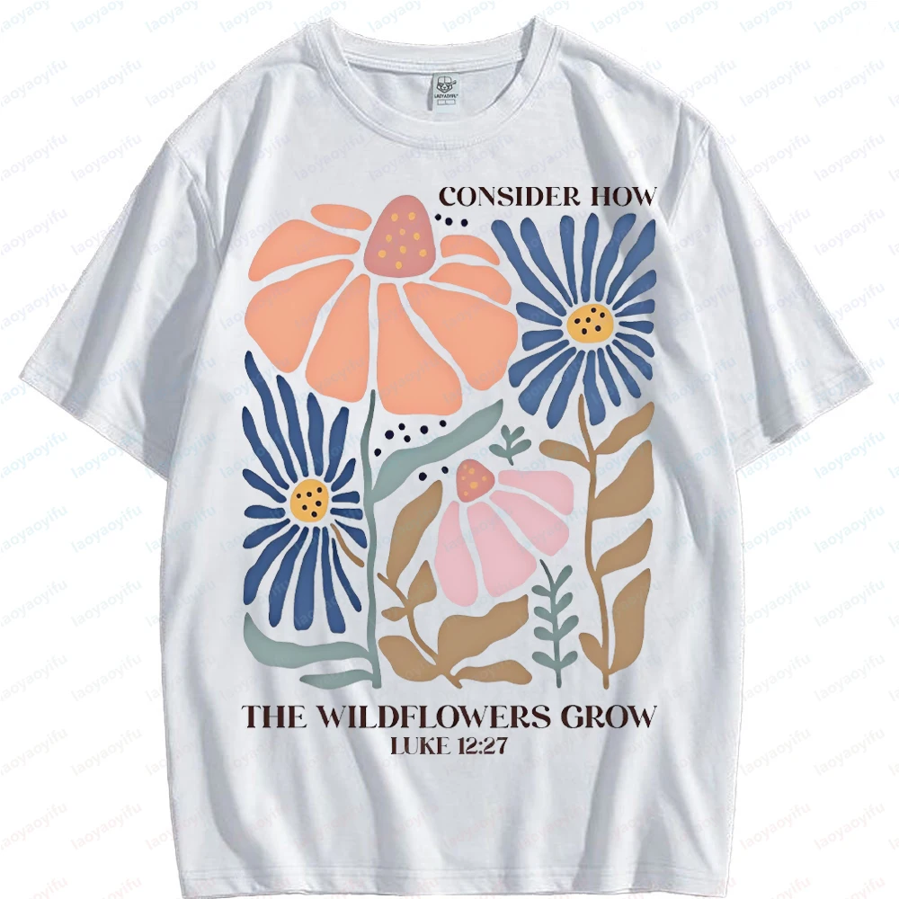 Christian Flower Floral T-shirt Floral Nature Botanical High Quality Cotton Women's Short Sleeve O-neck Breathable Tops
Christian Flower Floral T-shirt Floral Nature Botanical High Quality Cotton Women's Short Sleeve O-neck Breathable Tops