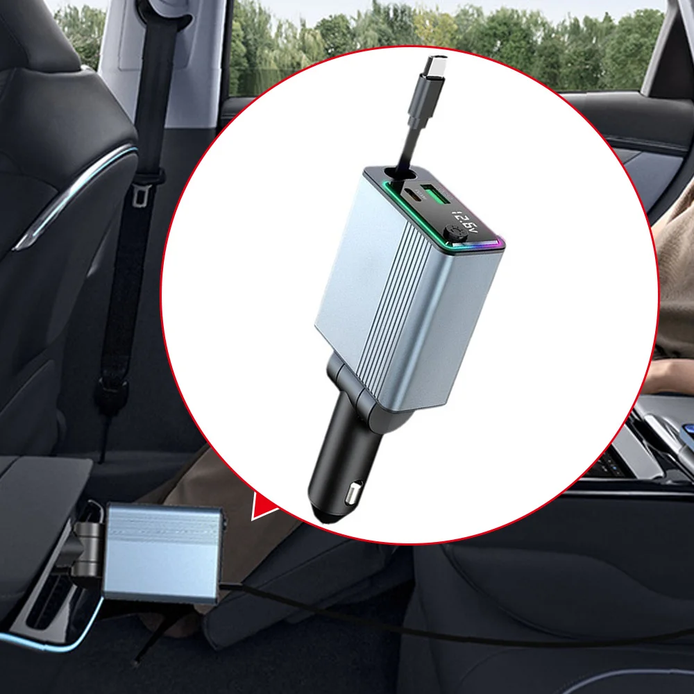 1pc Car Aluminum Digital Display Charger USB PD Type C Fast Charge Adapter Retractable Cable Charger For Xiaomi Huawei Samsung
1pc Car Aluminum Digital Display Charger USB PD Type C Fast Charge Adapter Retractable Cable Charger For Xiaomi Huawei Samsung