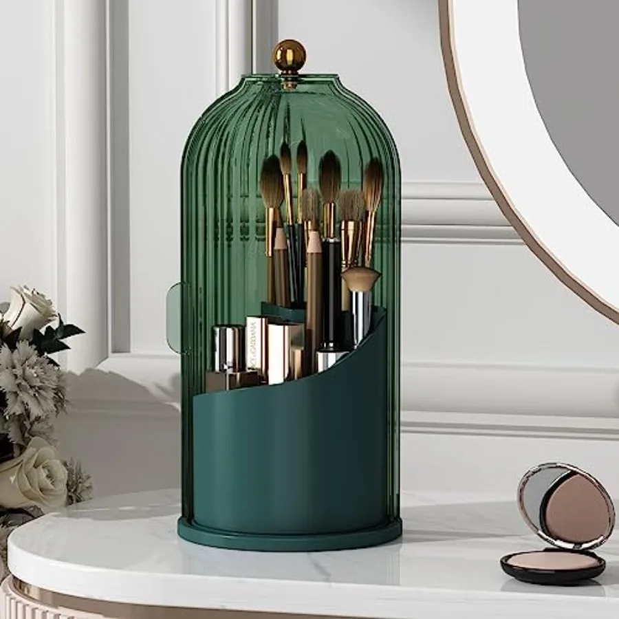 Makeup Brush Holder with Lid 360 Rotating Clear Dustproof Make Up Organizers for Vanity Bathroom Countertop, Green
Makeup Brush Holder with Lid 360 Rotating Clear Dustproof Make Up Organizers for Vanity Bathroom Countertop, Green
