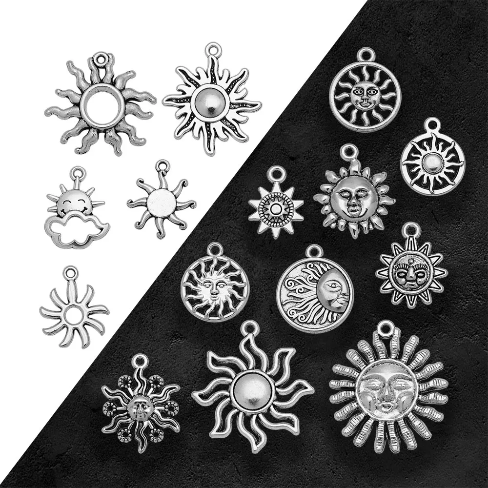 Antique Silver Plated Sun Face Charms Moon Star Pendants For Diy Bracelets Necklace Jewelry Making Findings Supplies Accessories
Antique Silver Plated Sun Face Charms Moon Star Pendants For Diy Bracelets Necklace Jewelry Making Findings Supplies Accessories