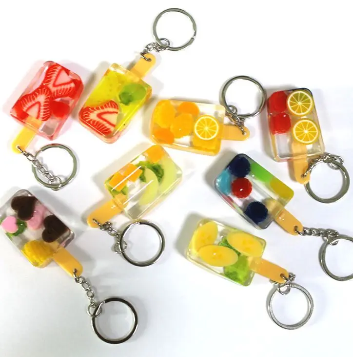 Transparent Crystal Simulation Popsicle Keychain, DIY Fruit Ice Cream Popsicle Keyring Charm Key Holder Bag Pendant Accessories
Transparent Crystal Simulation Popsicle Keychain, DIY Fruit Ice Cream Popsicle Keyring Charm Key Holder Bag Pendant Accessories