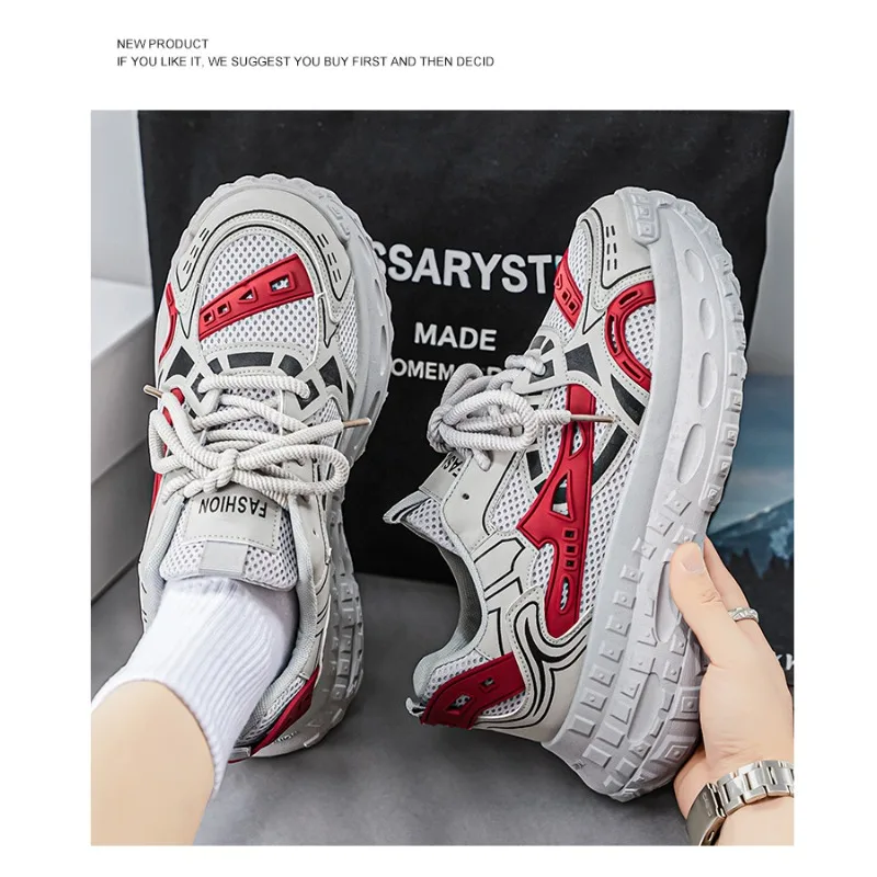 Streetwear Men's Ultra Light Mesh Platform Sneakers 2026 Summer New Shock Absoing Breathable Student Daily All Mat Footwear
Streetwear Men's Ultra Light Mesh Platform Sneakers 2026 Summer New Shock Absoing Breathable Student Daily All Mat Footwear