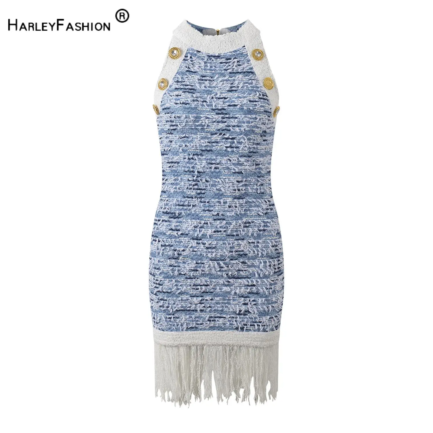 2024 Summer Lady Elegant Style Party Wear Sleeveless O-neckline Tassel Hem Women Slim Fitted Colorblock Mini Short Dress
2024 Summer Lady Elegant Style Party Wear Sleeveless O-neckline Tassel Hem Women Slim Fitted Colorblock Mini Short Dress