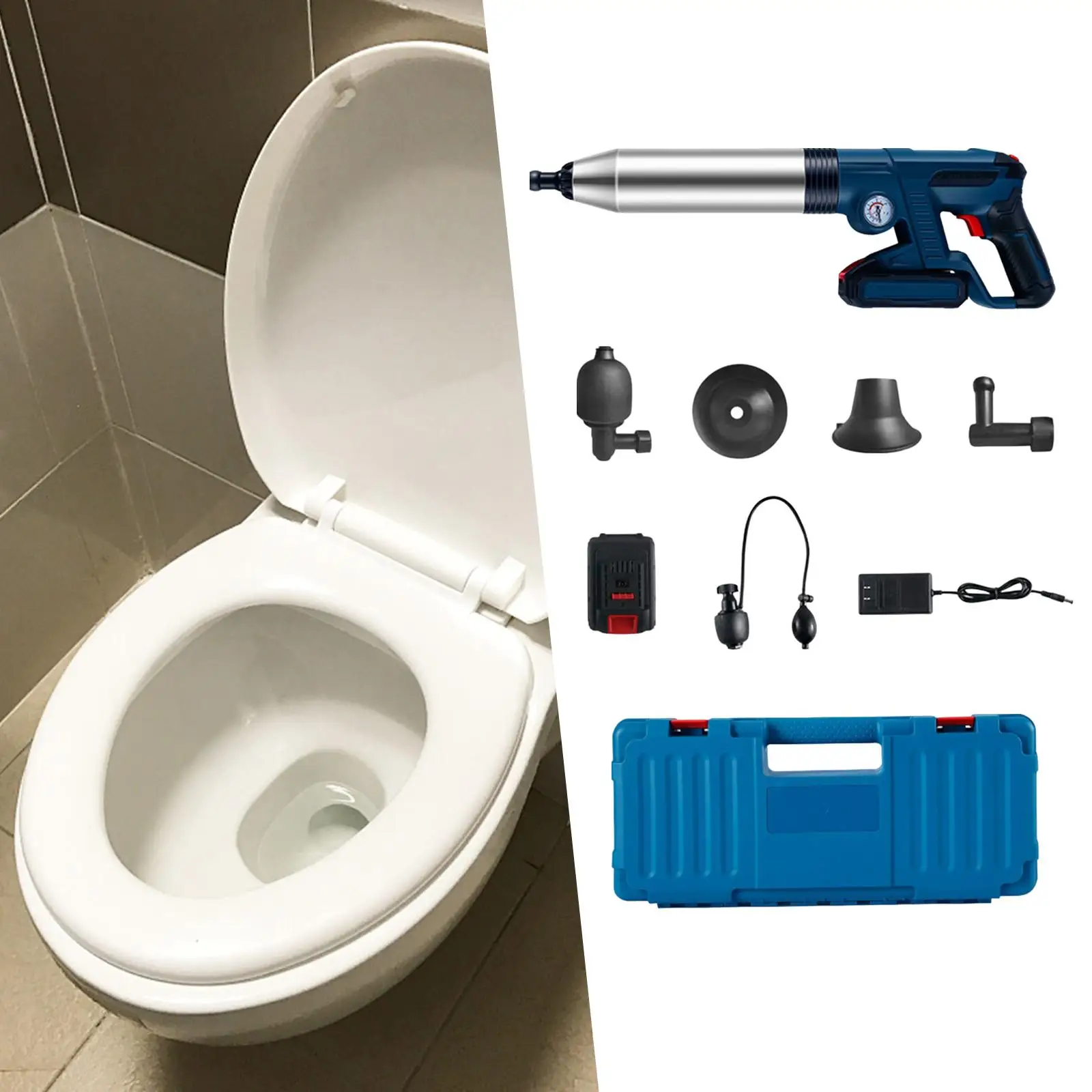Heavy Duty Drain Clog Replaceable Heads Toilet Plungers Powerful Pneumatic Dredge Equipment for Kitchen Sink Home Toilet
Heavy Duty Drain Clog Replaceable Heads Toilet Plungers Powerful Pneumatic Dredge Equipment for Kitchen Sink Home Toilet