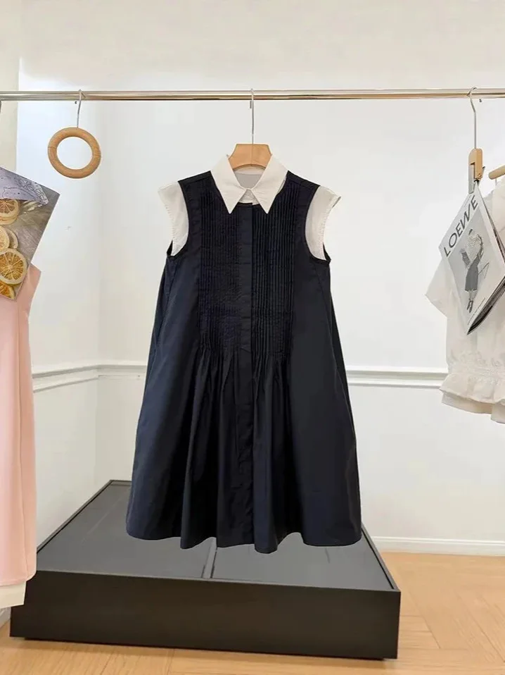 Dave&di Minimalist Organ Pleated Sleeveless Cotton Dress Shirt Set Elegant Party Dresses Vestidos Women's Dress
Dave&di Minimalist Organ Pleated Sleeveless Cotton Dress Shirt Set Elegant Party Dresses Vestidos Women's Dress