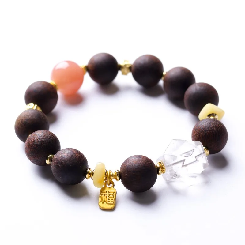 Natural White Crystal Faceted Beeswax Yanyuan Agala Dalbergia Odorifera Single Wrap Bracelet Gifts
Natural White Crystal Faceted Beeswax Yanyuan Agala Dalbergia Odorifera Single Wrap Bracelet Gifts