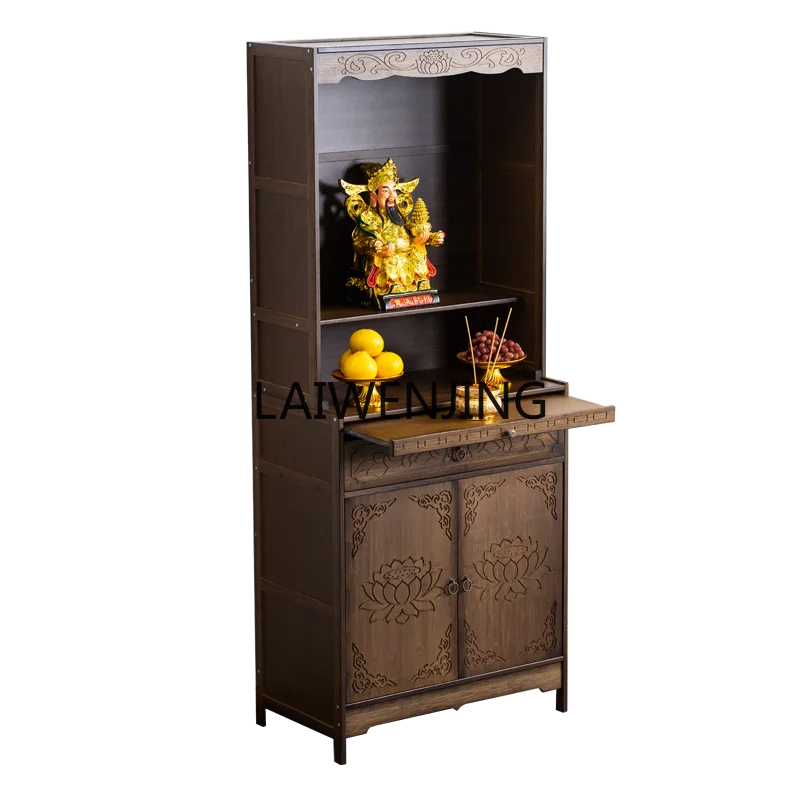 MJY Buddhist niche cabinet, household ancestral hall with Bodhisattva Guan Gong Buddha statue offering platform
MJY Buddhist niche cabinet, household ancestral hall with Bodhisattva Guan Gong Buddha statue offering platform