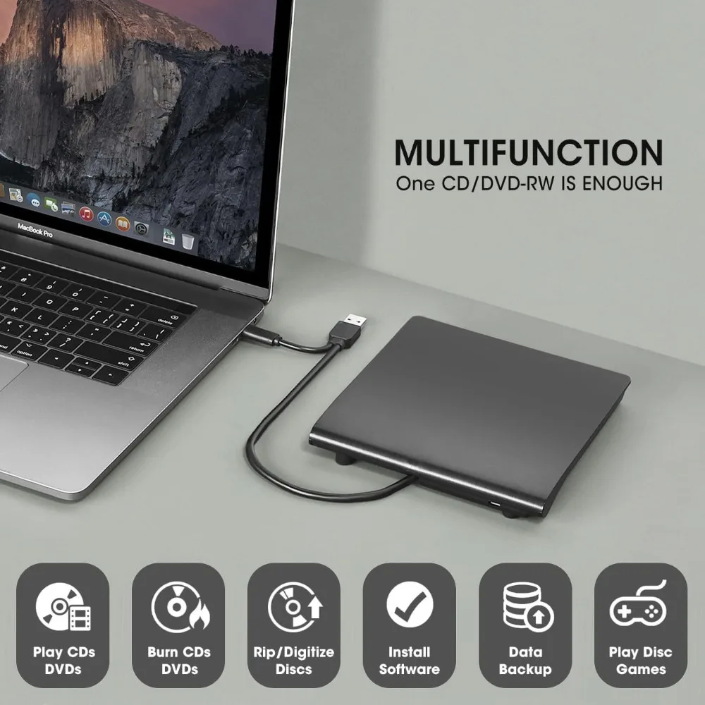 2in1 USB3.0 TypeC Slim External DVD CD Writer Drive Burner Reader Player Optical Drives for Laptop PC DVD Burner
2in1 USB3.0 TypeC Slim External DVD CD Writer Drive Burner Reader Player Optical Drives for Laptop PC DVD Burner